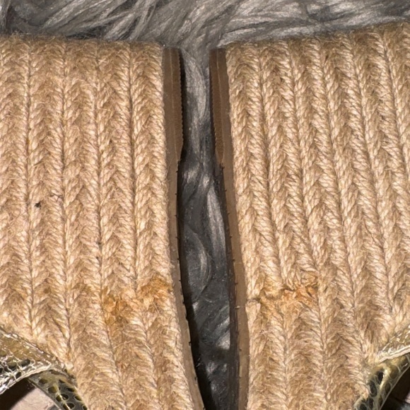 EUC Michael Michael Kors Gold Palm Beach Espadrille Wedge Size 9.5 - Picture 12 of 12